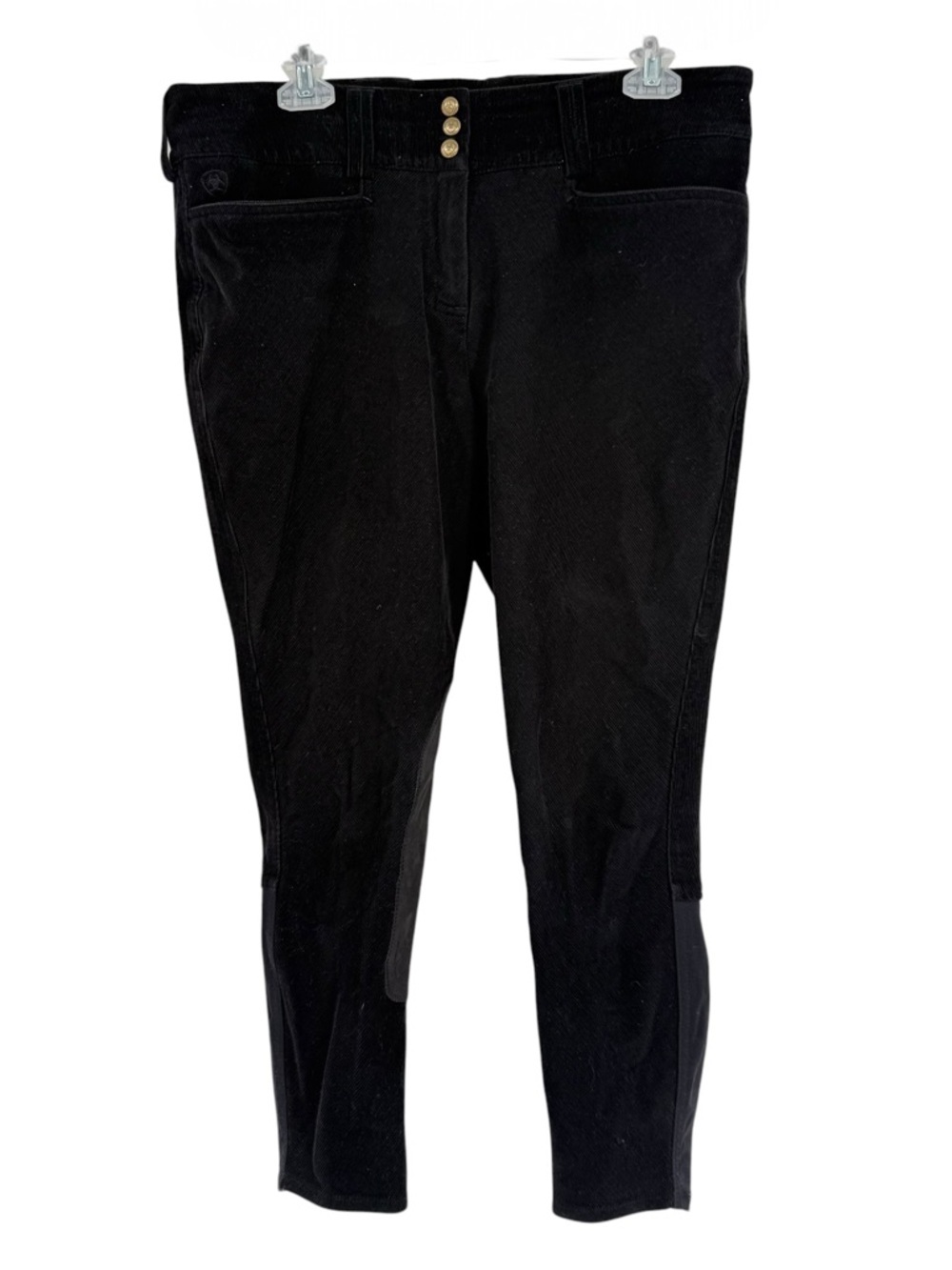 Ariat Equestrian Black Corduroy Mid Rise Women Riding Breeches Pants Size 34R